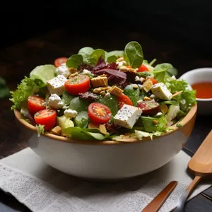 Healthy vegetable plate with gourmet cheese