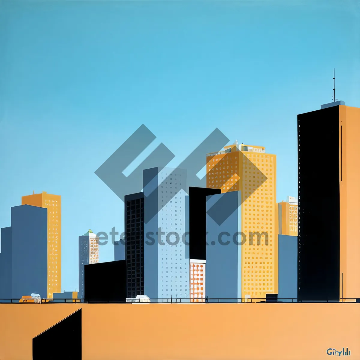 Picture of Urban Skyline: Modern Cityscape with Skyscrapers