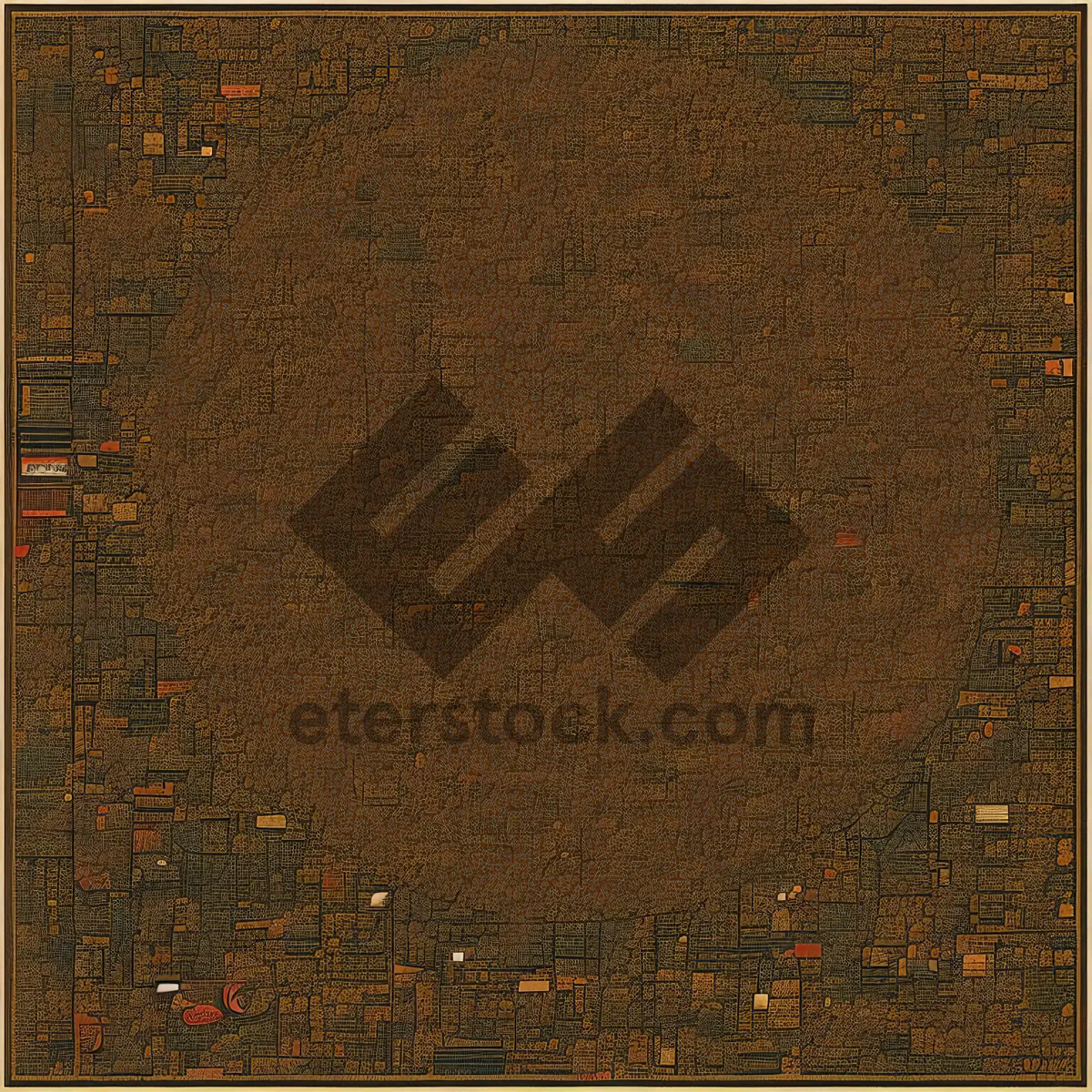 Picture of Vintage Retro Menu Microprocessor Chip Puzzle Art