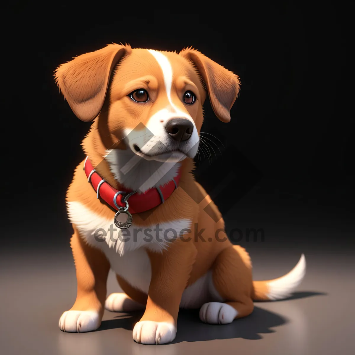 Picture of Adorable Purebred Canine Puppy Portrait