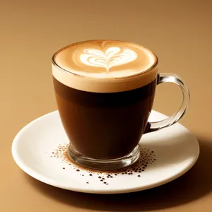 Dark Roast Morning Cappuccino on Saucer