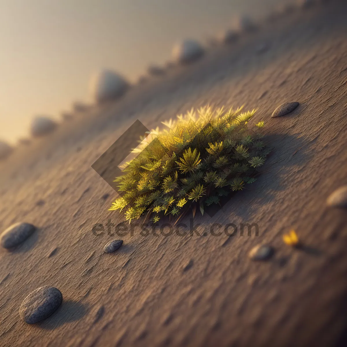 Picture of Vibrant Sunflower Blossom with Larva