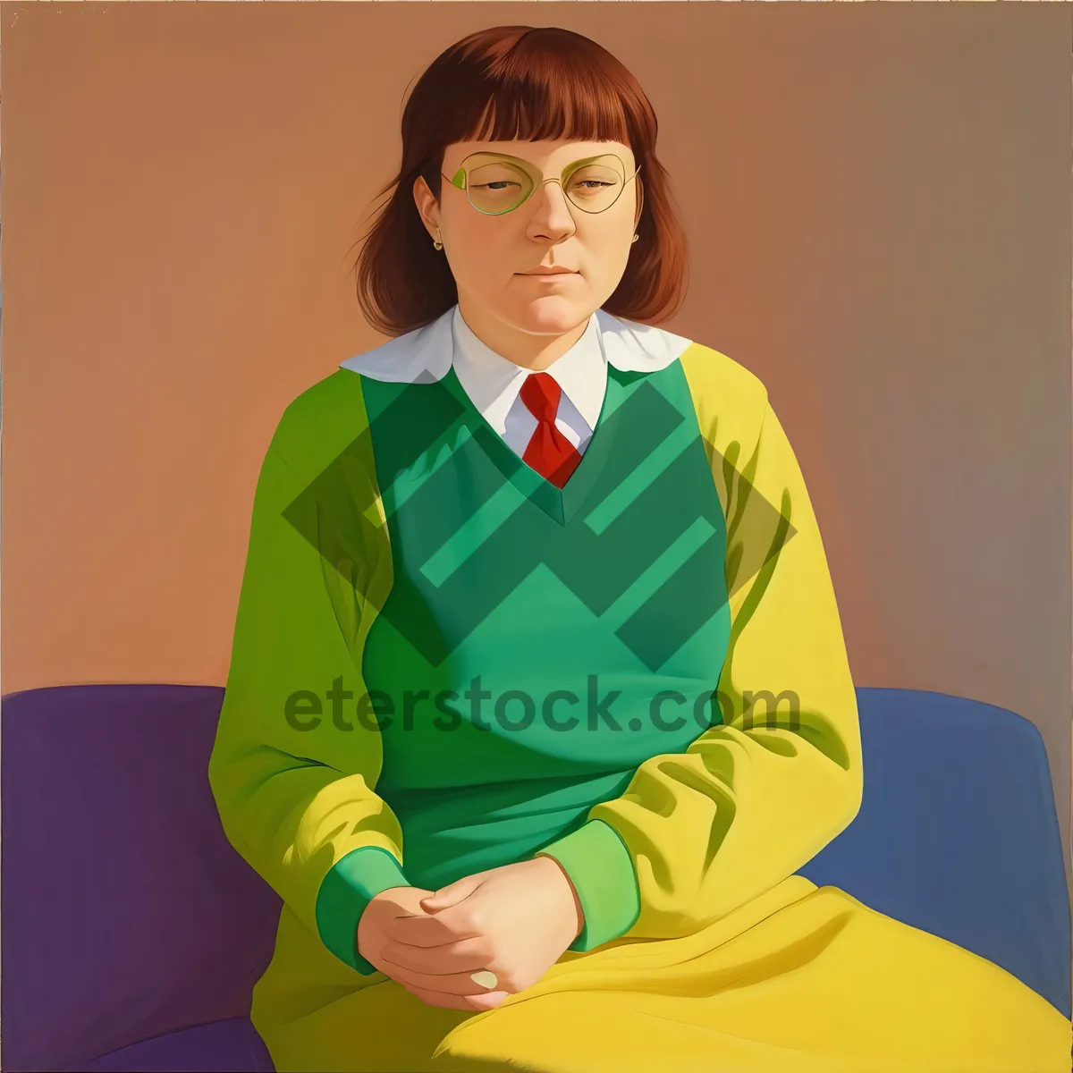 Picture of Smiling Businessman in Stylish Suit