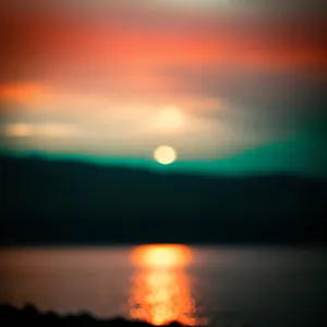 Vibrant Sunset Sky over Ocean