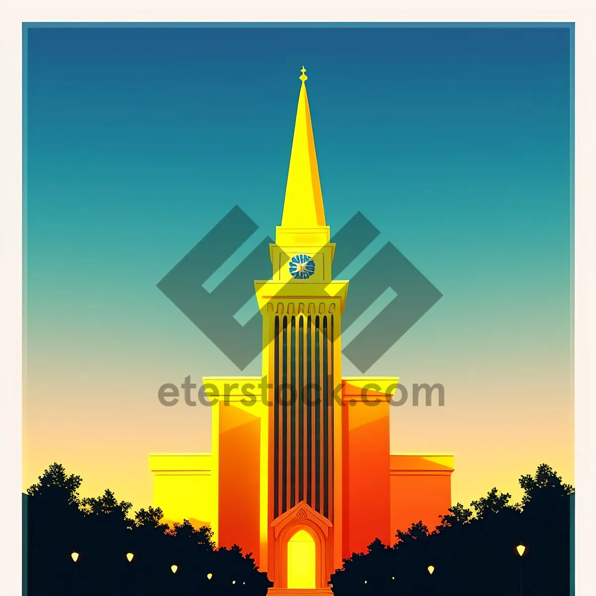 Picture of Glistening Gold Dome of Historical Cathedral Tower