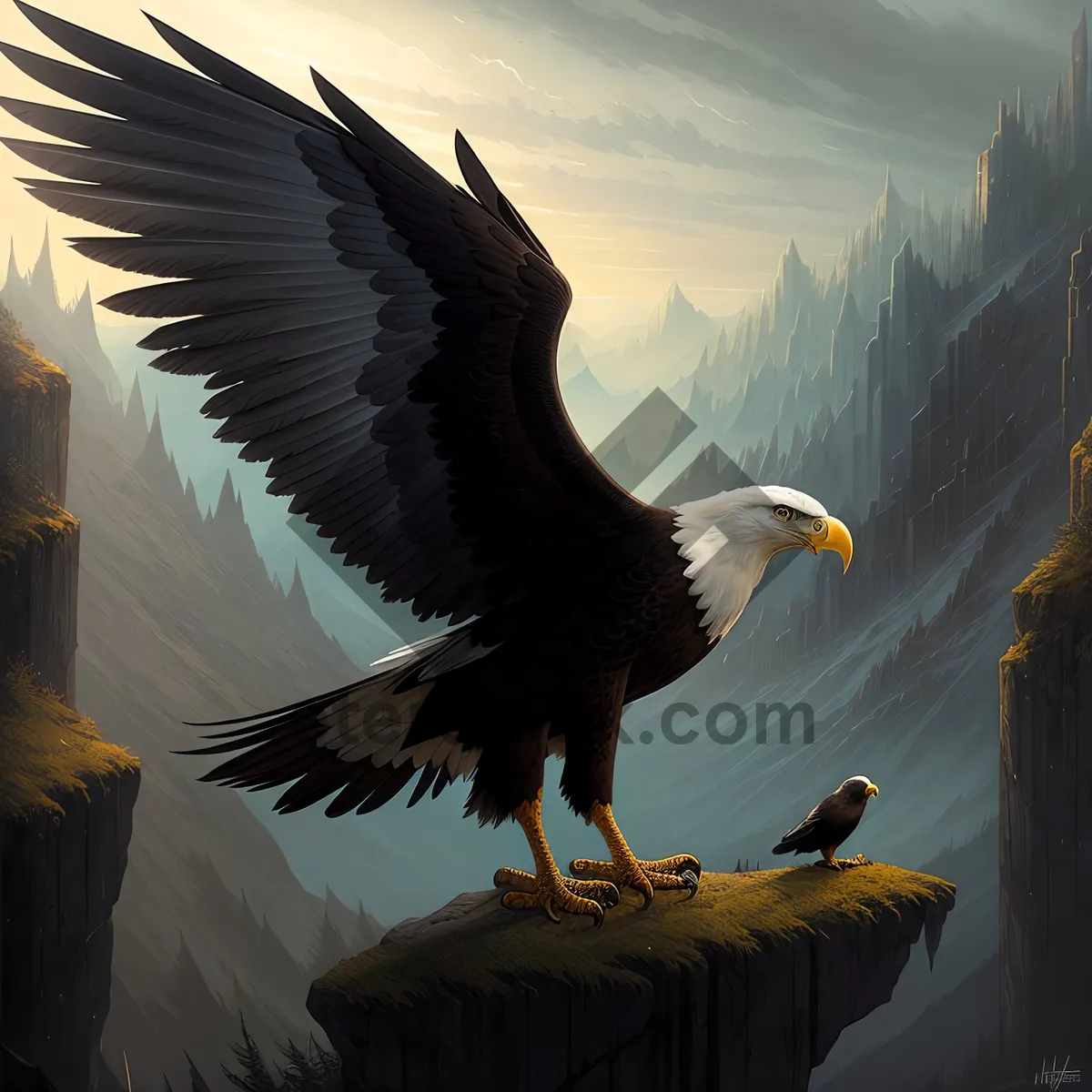 Picture of Flight of Freedom: Majestic Bald Eagle Soars With Grace