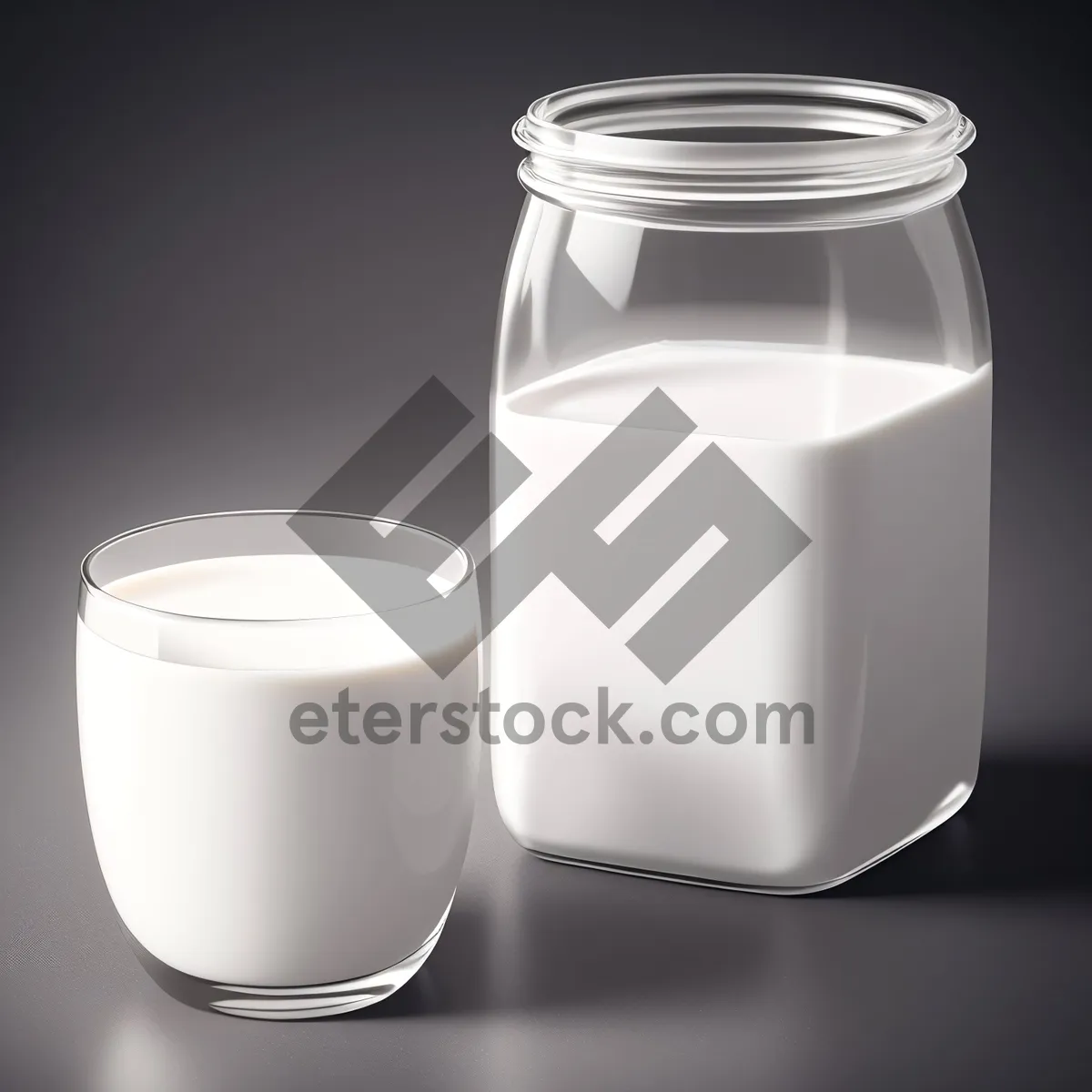 Picture of Healthy Milk Beverage in Glass Cup