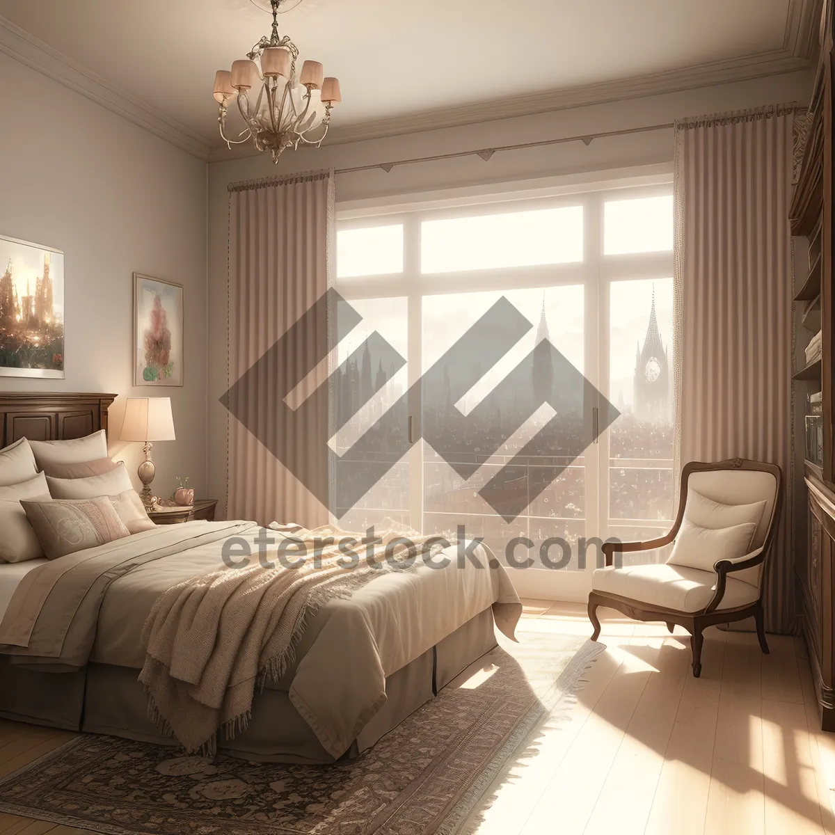 Picture of Luxurious and Spacious Modern Bedroom