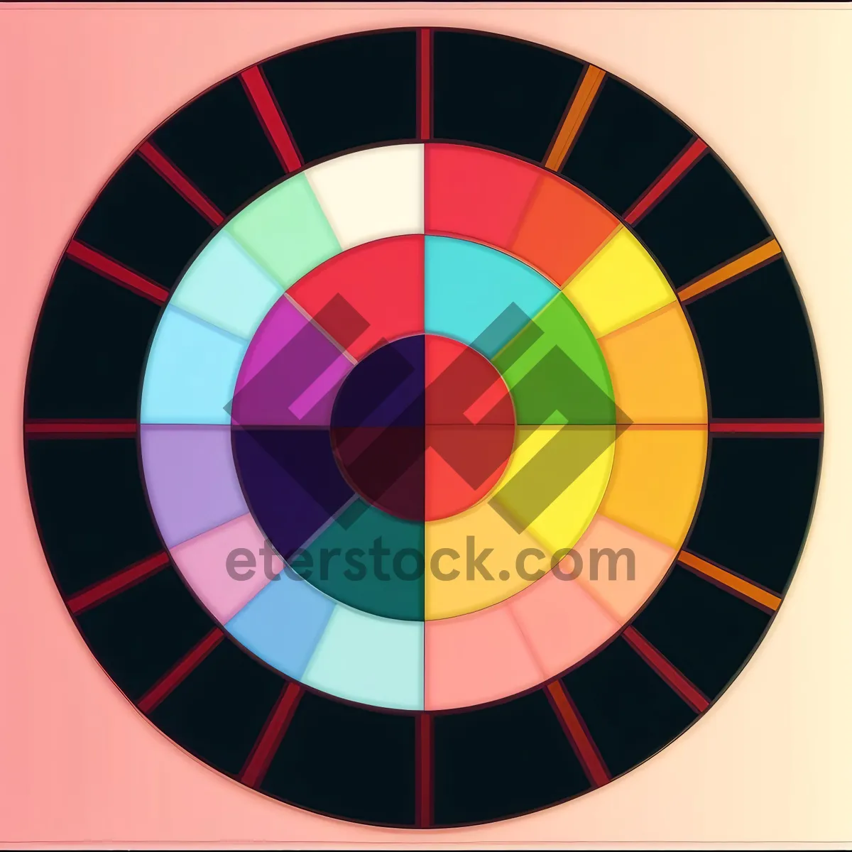 Picture of Spiral Mosaic Color Wheel Design