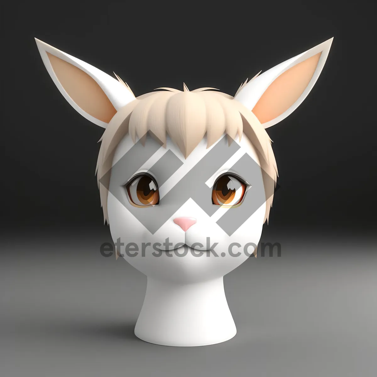 Picture of Bunny Fun: Cute and Funny 3D Cartoon Character with Big Ears