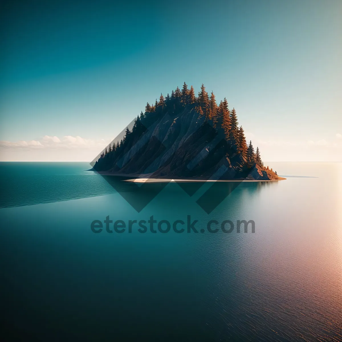 Picture of Tropical Sunset over Beach and Ocean
