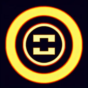 Glossy Black Round 3D Button Icon