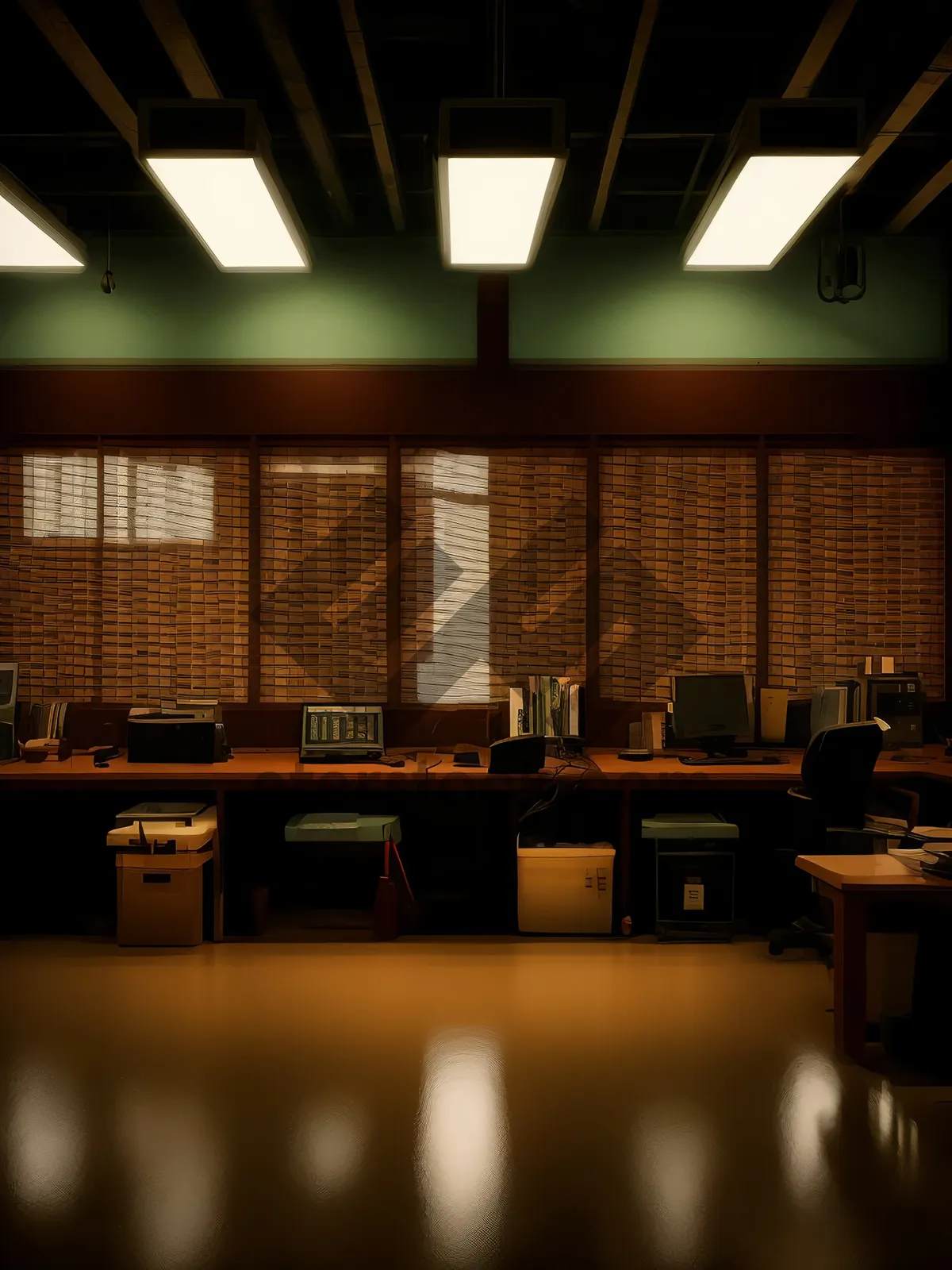 Picture of Modern luxury restaurant interior design with wooden furniture