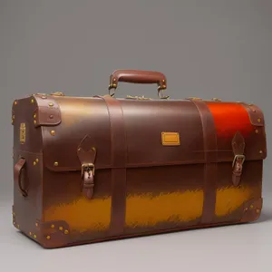 Vintage Leather Motor Case with Handle