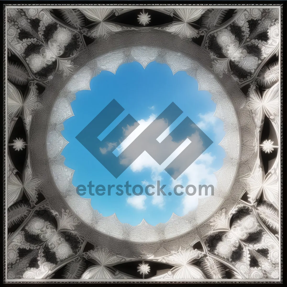 Picture of Grunge Window Mosaic Pattern