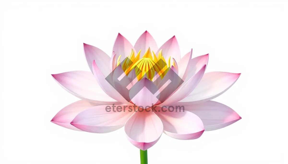 Picture of Colorful bright pink lotus flower icon set.