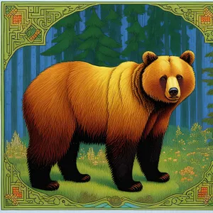 Cute Bear in Wildlife Menagerie