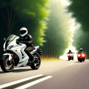 Speedy Motorbike Racing on the Road