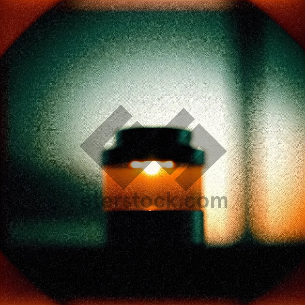 Picture of LED Pill Bottle Illuminating Dark Glass Vessel