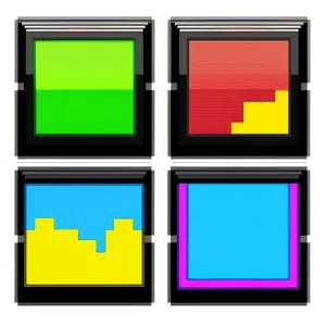 Retro Blank Frame Icon Set