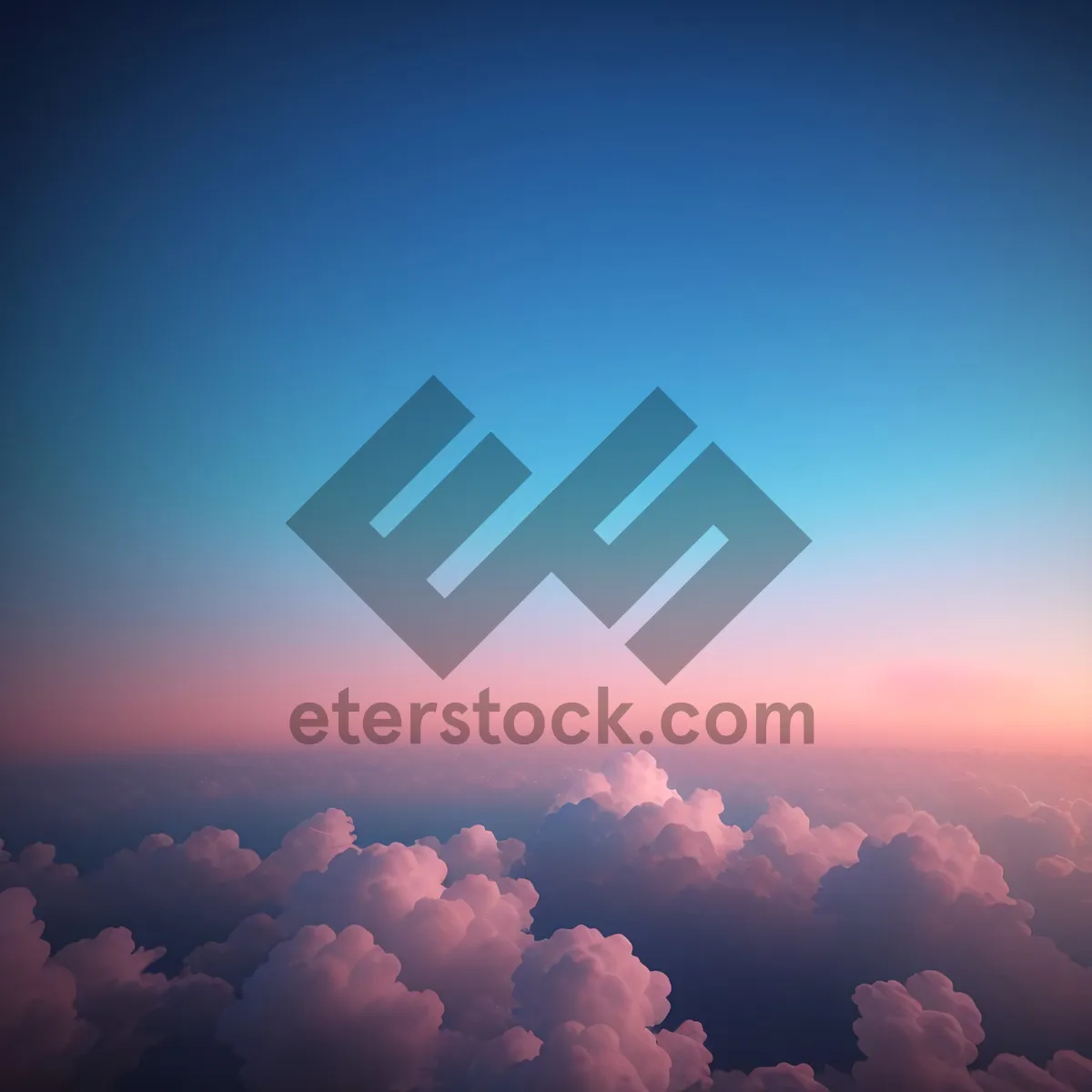 Picture of Serene Summer Sky with Fluffy Clouds