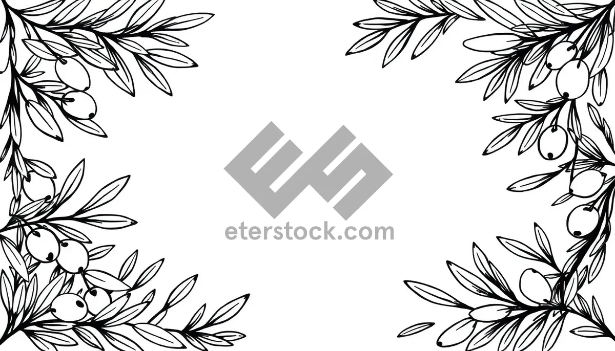 Picture of Floral branch silhouette pattern with bamboo and dandelion.