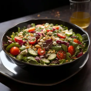 Delicious Vegetable Bowl with Fresh Ingredients.