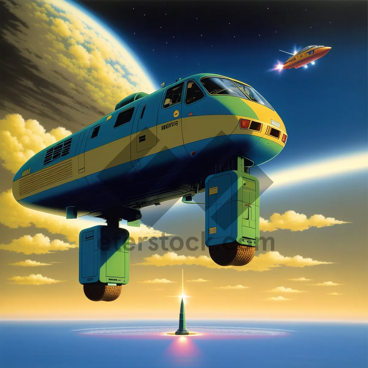 Picture of Skybound Jet Soaring through Space