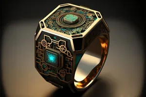 Digital Gem Timepiece Watch - Symbolic Elegance