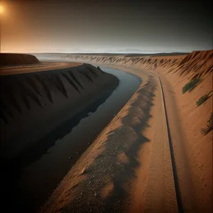 Sunset Desert Dune Adventure: A Majestic Orange Landscape