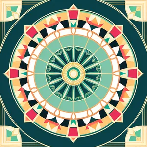 Mosaic Arabesque Circle Design: Mesmerizing Pattern Creation