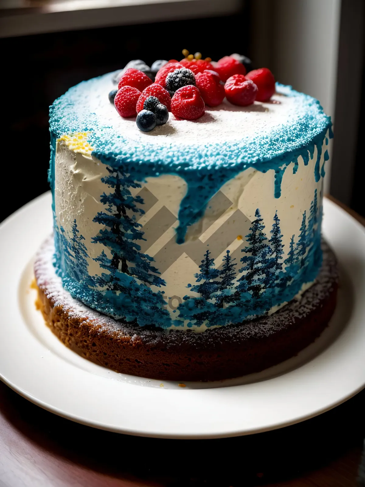 Picture of Delicious Berry Trifle with Chocolate and Cream