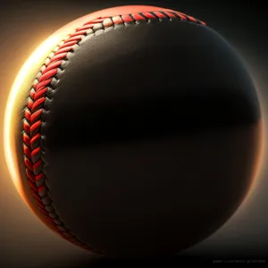 Black Stitched Baseball - Iconic Sports Equipment