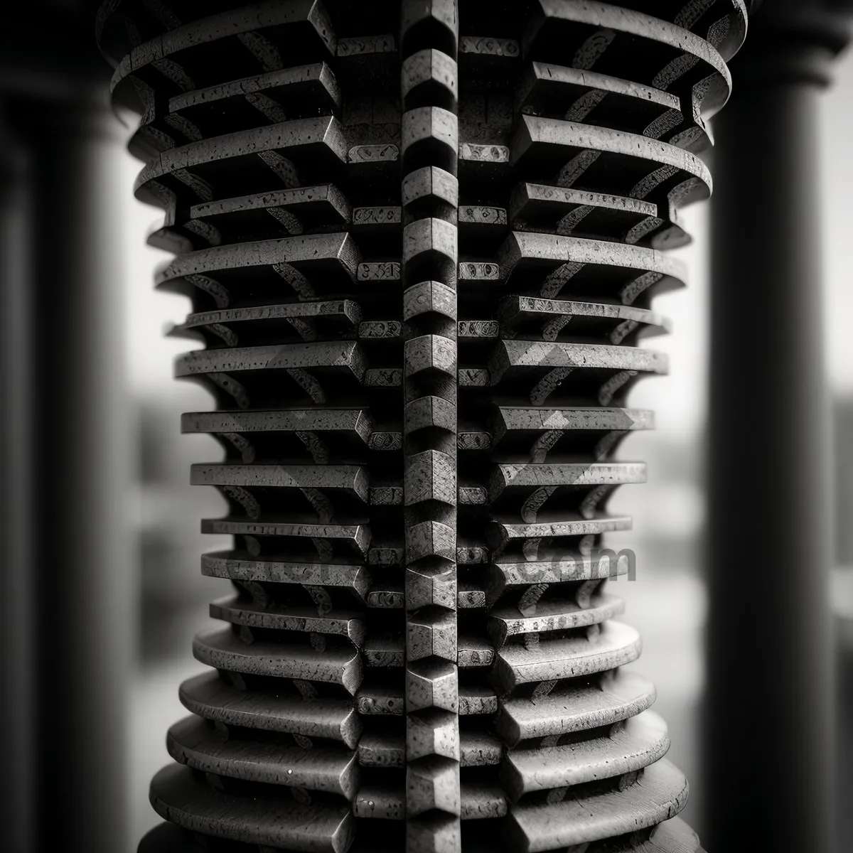 Picture of Structure with Coil Spring and Screw Thread