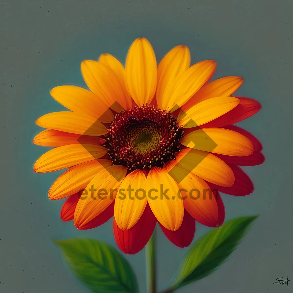 Picture of Vibrant Sunflower Blooming in Sunny Garden