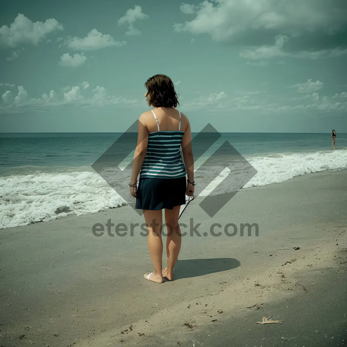 Picture of Tropical Beach Vacay: Happy Couple in Bikinis