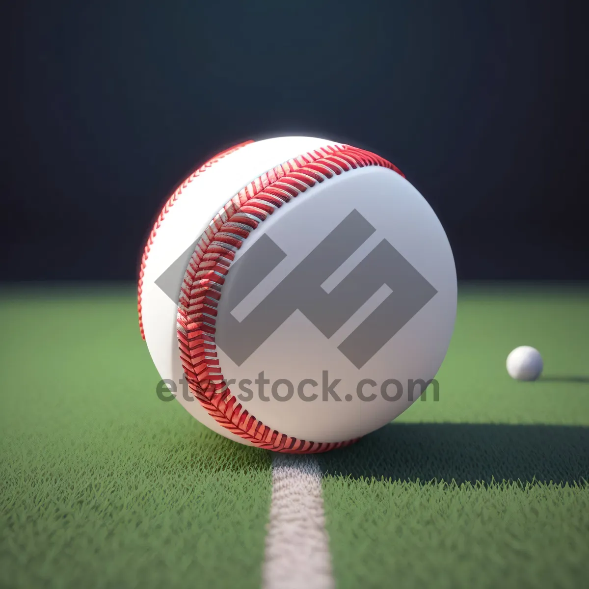 Picture of Baseball equipment on grass field during game