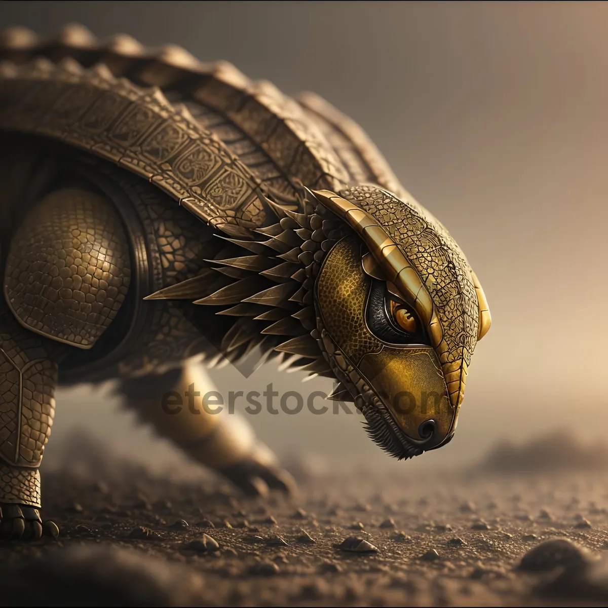 Picture of Tropical Chameleon Eye: Wild Reptile Scales