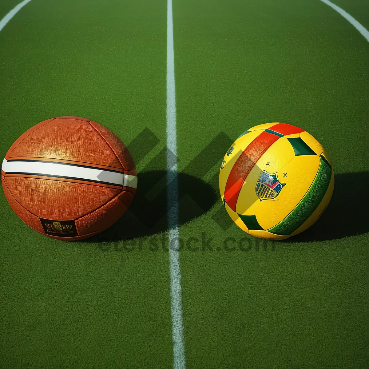 Picture of World Cup Soccer Ball on Grass Field