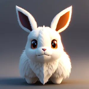 Cute fluffball bunny with soft ears