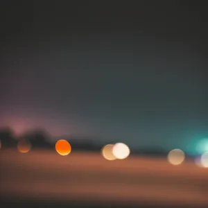 Vibrant Night Sky: Moon and Stars Illuminating