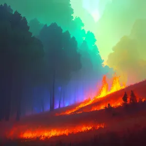 Radiant Sunset Sky with Celestial Light