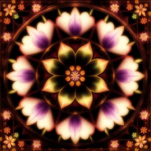 Brilliant Kaleidoscope Gem: Abstract Lilac Fantasy