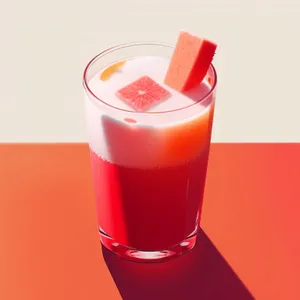 Refreshing Fruit Vodka Cocktail Drink with Ice