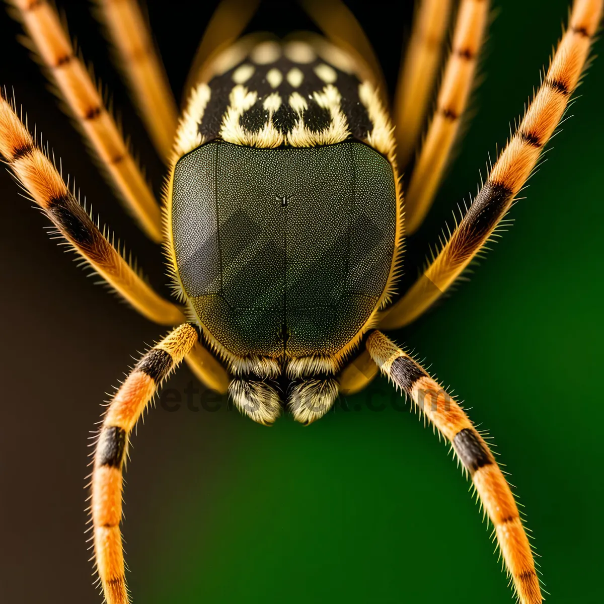 Picture of Black and Gold Garden Spider - Captivating Arachnid Wildlife Close-up