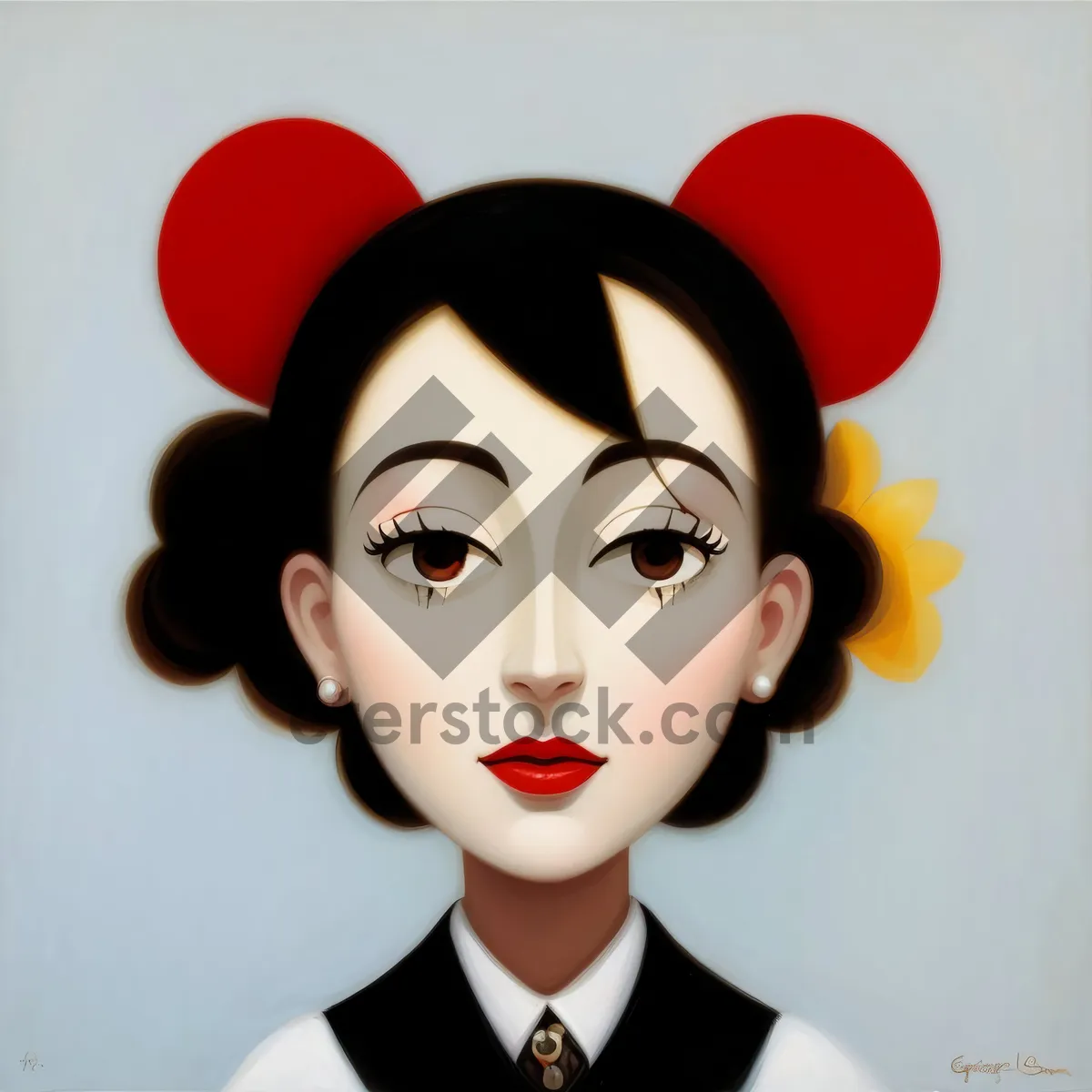 Picture of Stylish Cartoon Model with Attractive Makeup