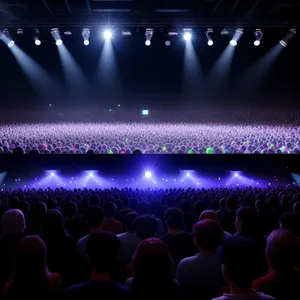 Nighttime Theater Curtain with Laser Glow