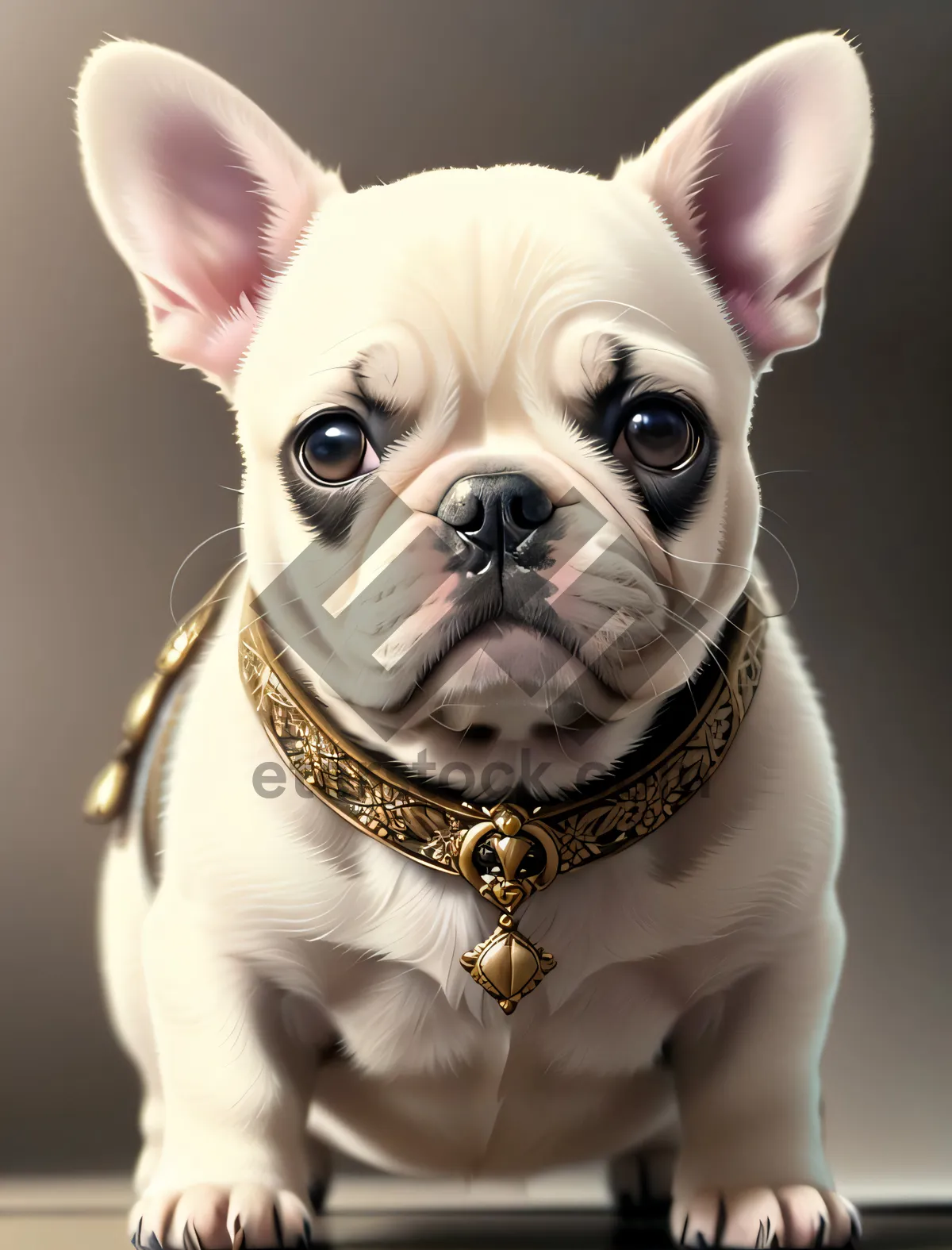 Picture of Studio portrait captures the sheer cuteness of an adorable bulldog puppy, leaving a lasting impression