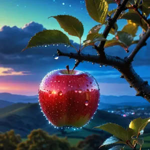 Fresh and Healthy Red Delicious Apple Closeup