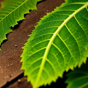 Vibrant Foliage of Fresh Alder Leaves in Garden